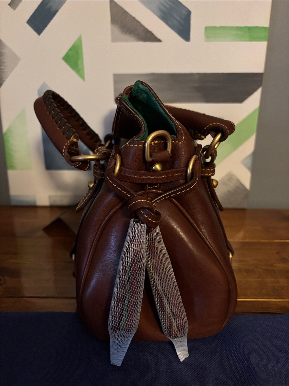 NWT Dooney & Bourke Florentine Mini Satchel in Chesnut - Picture 4 of 7